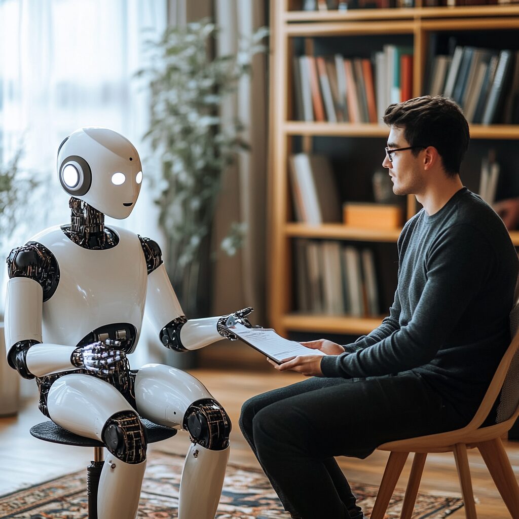 2025년 AI 기반 채용 시스템에 의한 면접 장면