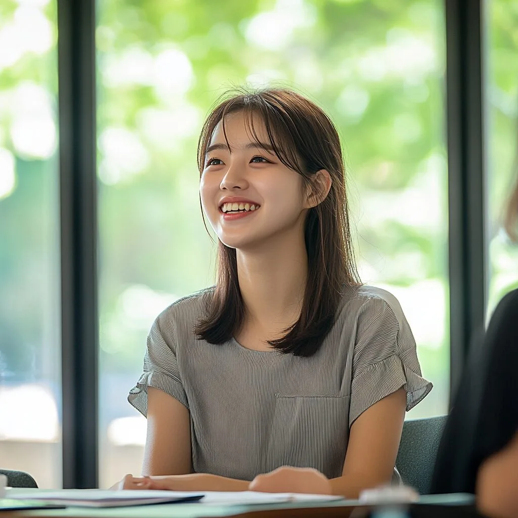 미국 유학 준비하는 여성