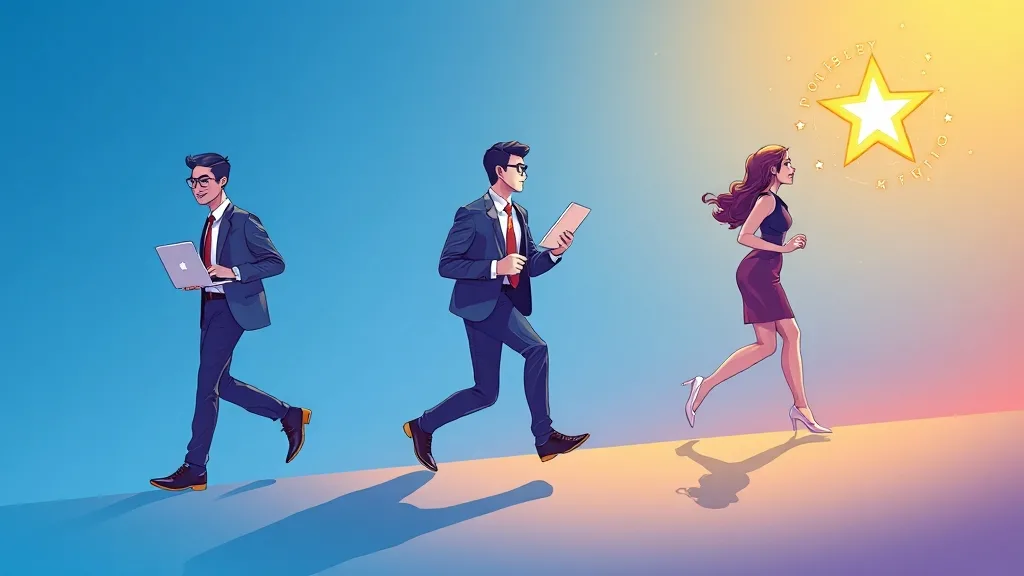 포트폴리오 제작과 취업 지원 시스템 (illustration 스타일)
