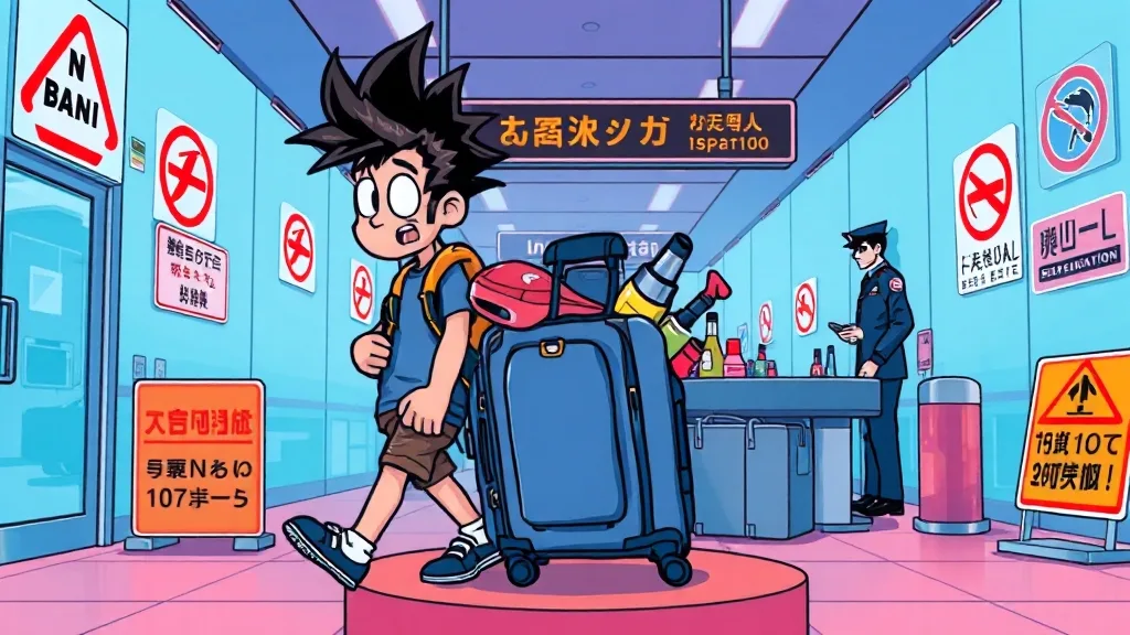 4. 입국 시 주의사항, 무엇을 조심해야 할까요? (cartoon 스타일)
