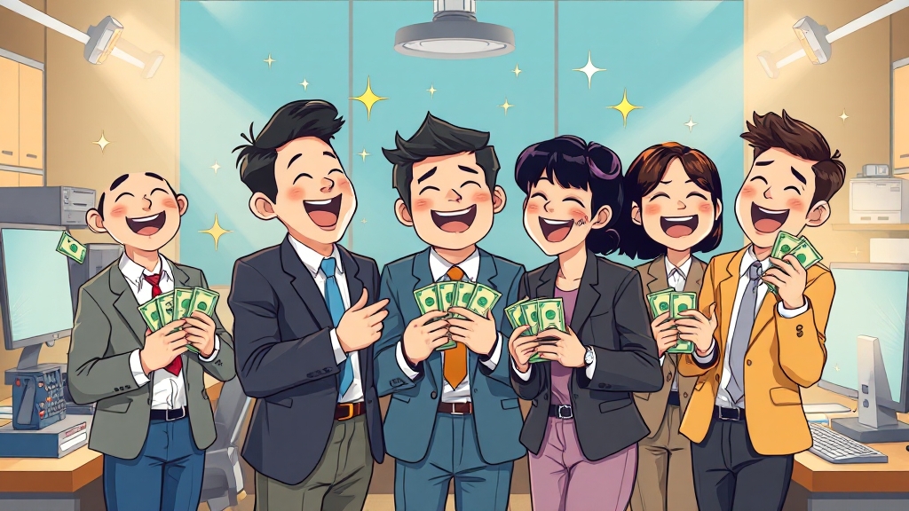 직장인 투잡 성공 사례 (cartoon 스타일)