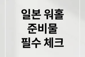 일본 워홀 준비물: 비자, 짐 싸기, 필수템 완벽 정리