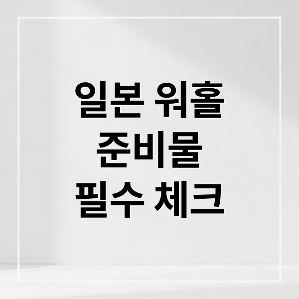 일본 워홀 준비물: 비자, 짐 싸기, 필수템 완벽 정리