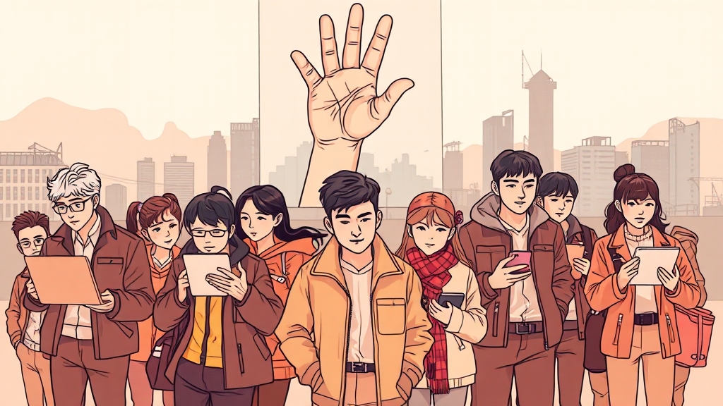 한국 경제와 긱 경제 (illustration 스타일)