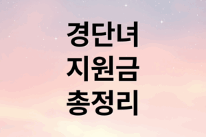경력단절여성 지원금 총정리: 새일여성, 취업성공패키지까지