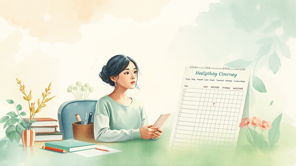 한 달 목표 설정 (watercolor 스타일)