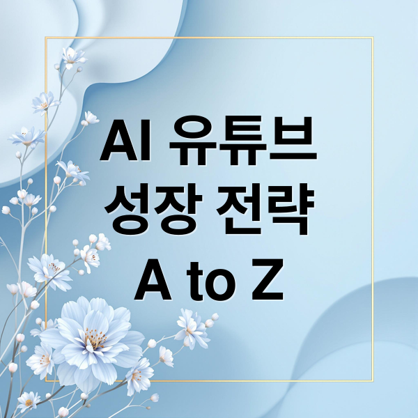 AI 유튜브 채널: 성장 전략, 수익화, 최적화 A to Z