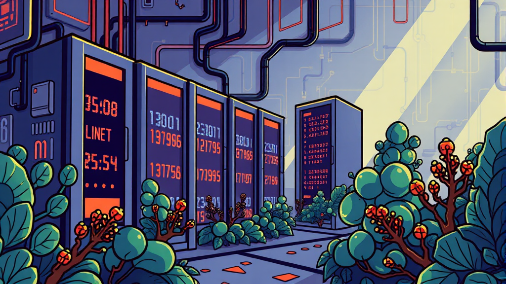 AI 인프라 및 기술 경쟁 심화 (cartoon 스타일)