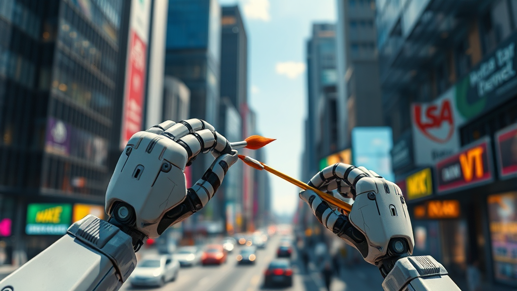 AI 발전이 가져올 미래 변화 전망 (realistic 스타일)