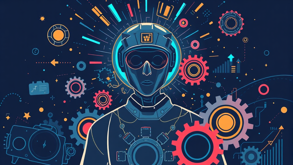 AI 에이전트 도입 사례 및 효과 (illustration 스타일)