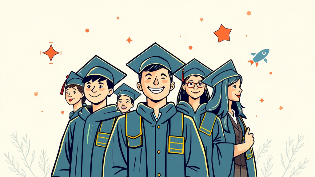 취업 연계 및 사후 관리 시스템 활용법 (illustration 스타일)