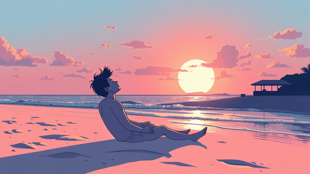 스트레스 관리 및 워라밸 (illustration 스타일)