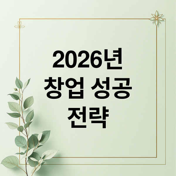 2026 창업 성공 전략: 트렌드 예측, 정부 지원, AI 활용 A to Z