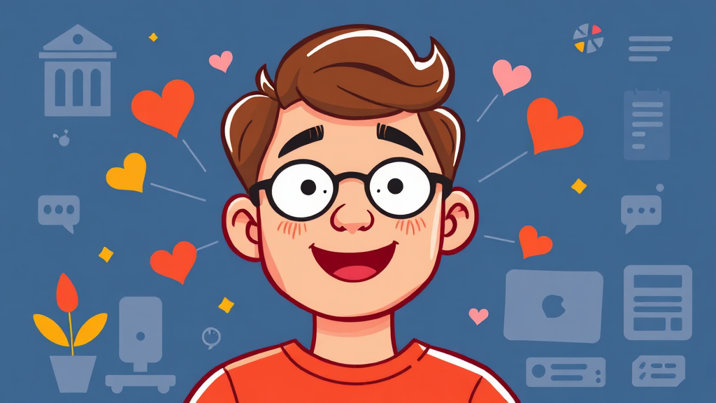 SNS 사회생활의 정의와 목적 (cartoon 스타일)