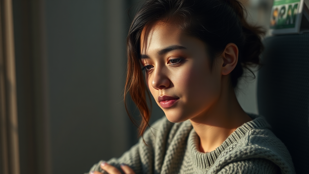 타인의 행복에 가려진 나의 소외감 (realistic 스타일)