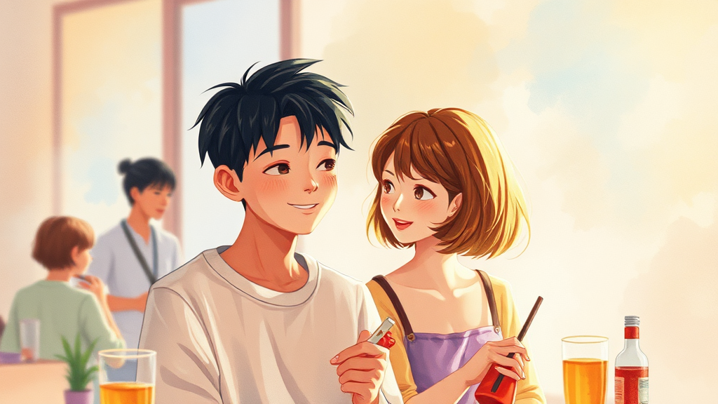 디지털 시대의 소비 패턴: 나를 위한 소비의 확장 (watercolor 스타일)