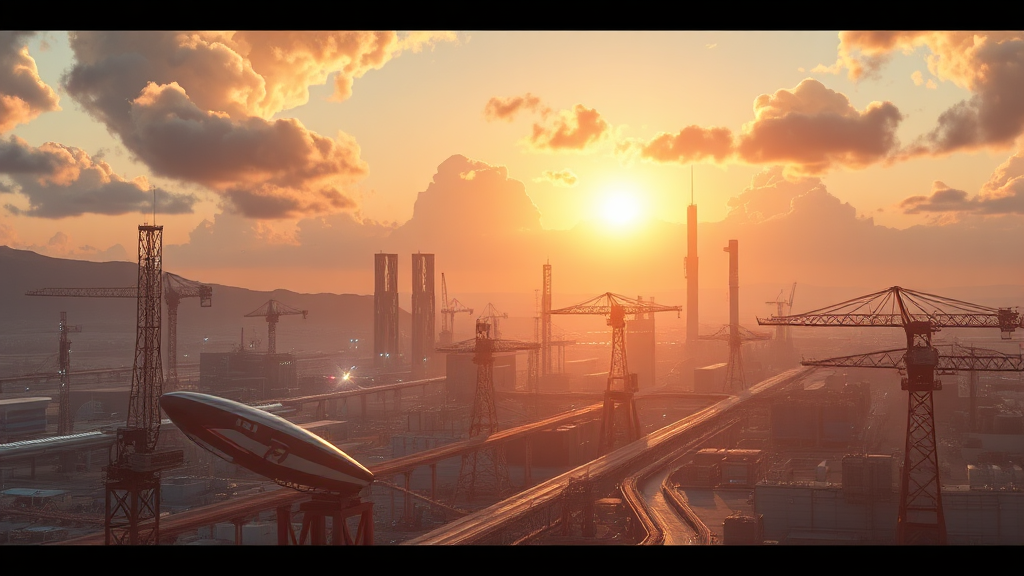 글로벌 트렌드와 산업 변화: 우주, 전환, 그리고 새로운 기회 (realistic 스타일)