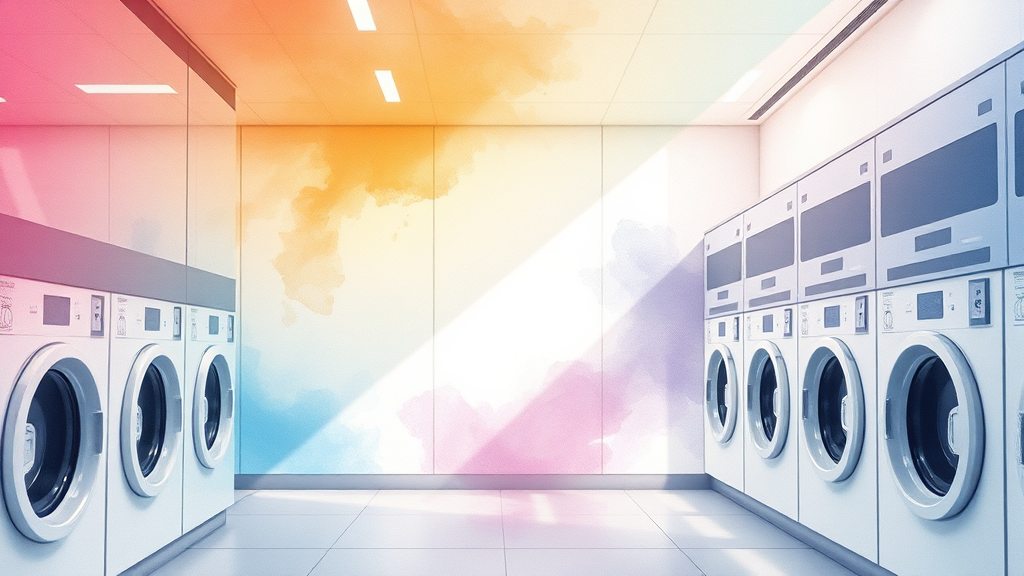 셀프빨래방: 무인 창업의 대표 주자 심층 분석 (watercolor 스타일)