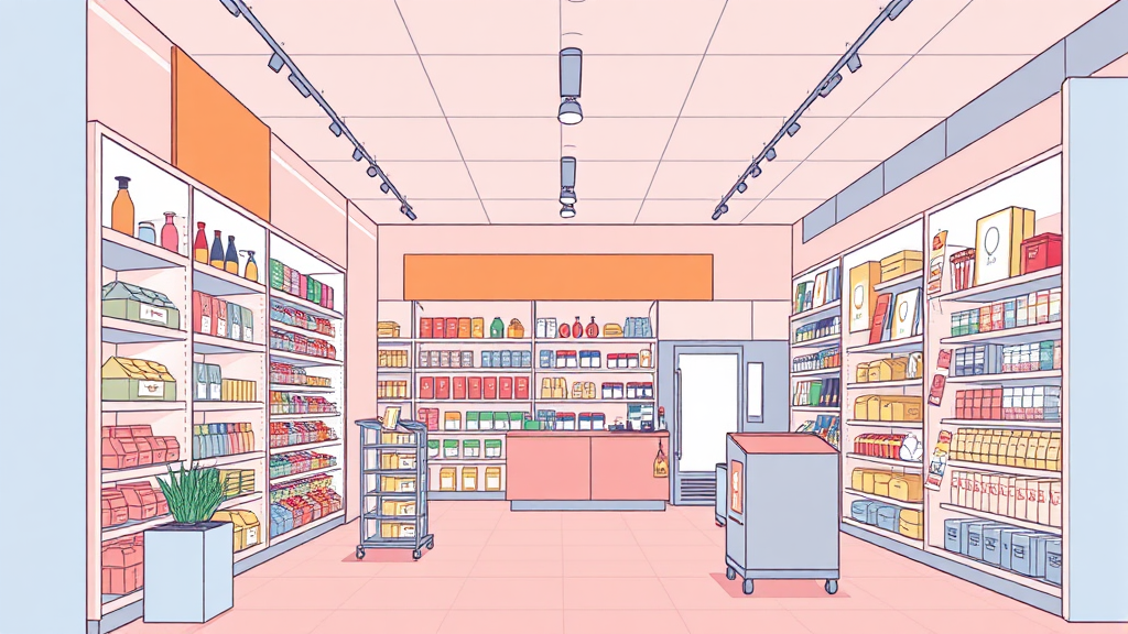 성공적인 무인 매장 운영을 위한 핵심 전략 (illustration 스타일)