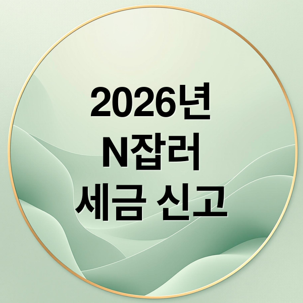 2026년 N잡러 종합소득세 신고 가이드: 달라진 세법과 환급금 극대화 전략