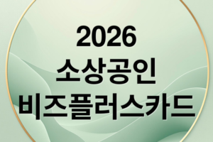 2026 소상공인 비즈플러스카드 신청 가이드: 한도 및 자격 조건