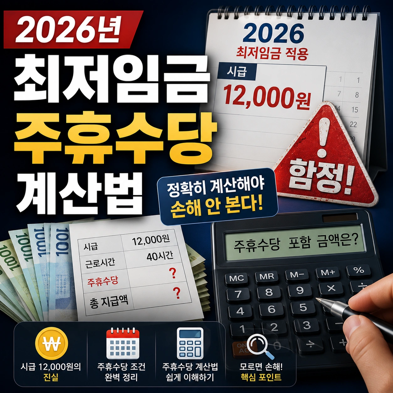 2026년 최저임금 주휴수당 계산법 섬네일