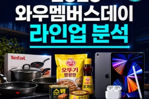 요즘 주변에서 쿠팡 와우 멤버스데이 난리길래 라인업 정리해봤어요