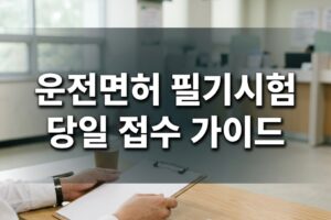 운전면허 필기시험 접수 방법: 온라인으로 되는 것과 시험장에서 해야 하는 것